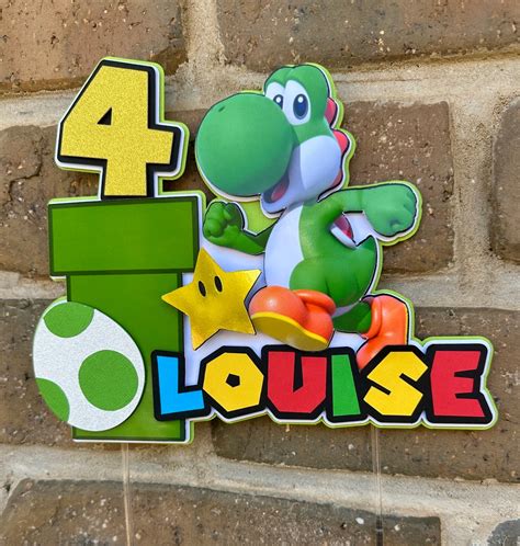 Yoshi Cake Topper Super Mario Cake Topper Etsy Australia