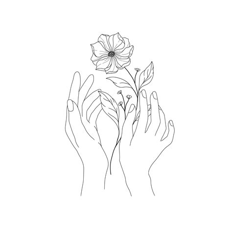 Hands With Flower Tattoo Design Flower Tattoo Designs Hands Holding Flowers Plant Tattoo