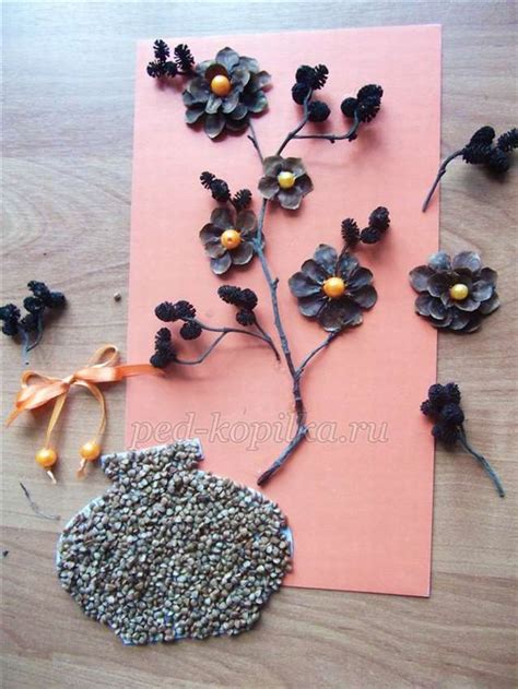 Панно из шишек. Своими руками + 100 фото