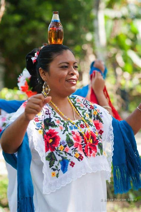 Belize City Fort Street Tourism Village Woman Wears Folkloric