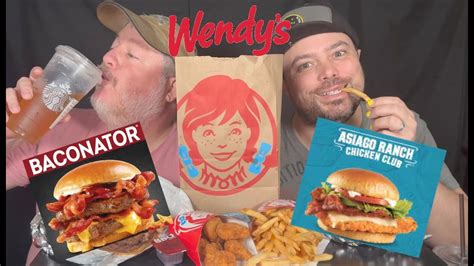 First Time Wendys Mukbang And Review Baconator And Asiago