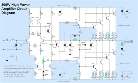 Rangkaian Power Amplifier Dengan Daya 300 Watt Electric Ideas