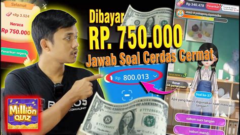 Terbongkar Cara Mudah Terima Rp Ribu Per Hari Dari Million Quiz