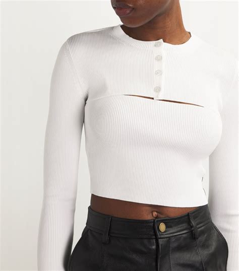 Womens Alexander Wang White Cropped Cardigan And Cami Set Harrods UK