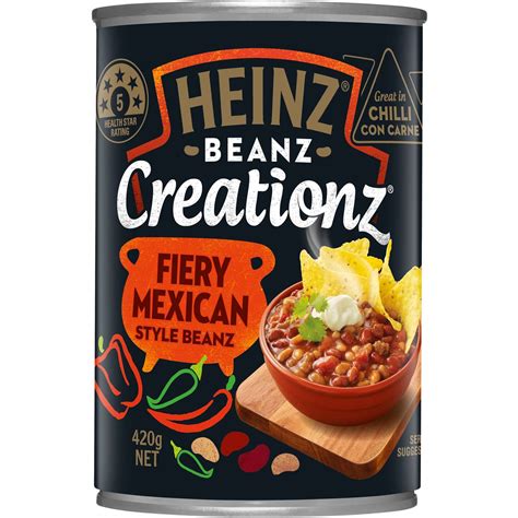 Heinz Beanz Creationz Baked Beans Fiery Mexican Style Beanz 420g