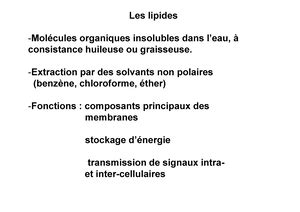 Synthèse Biochimie Q1 Résumé Bios Biologi 2 xSynthèse Biochimie CH1