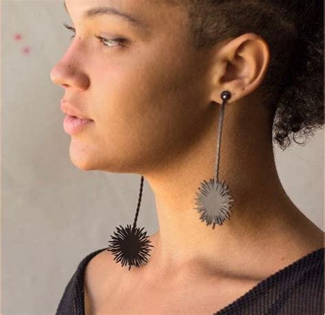 Rubber Earrings Recycled Jewellery Contemporary Jewelry Etsy