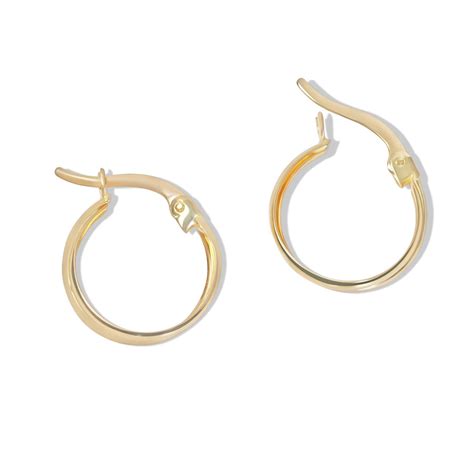 18ct Yellow Mini Gold Hoop Earrings Auric Jewellery