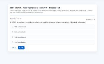 Cset World Languages Subtest Iv Practice Test