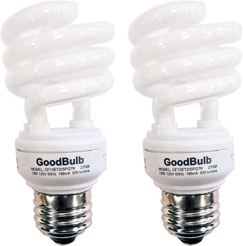 Amazon GoodBulb 13 Watt Compact Fluorescent Bulb 2700K Warm