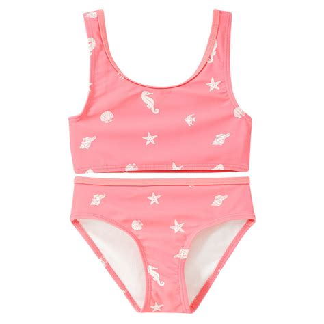 Mädchen Bikini mit Meerestier Allover ROSA WEISS von Ernstings Family ansehen