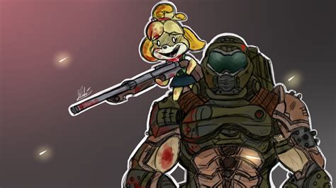 The Doom Slayer And Isabelle by KatTheFalcon on DeviantArt