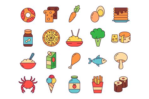 vector food icons