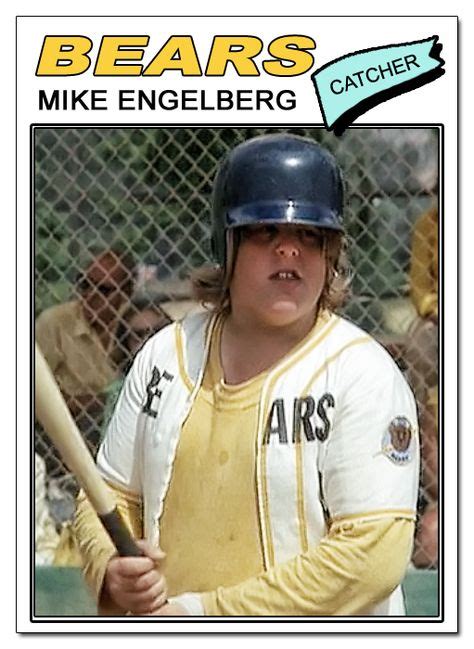 Mike Engelberg The Bad News Bears Baseball Trading Cards Baseball