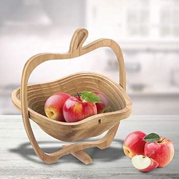 Corbeille coupe à fruits en bois de Bambou pliable Dessous de plat en