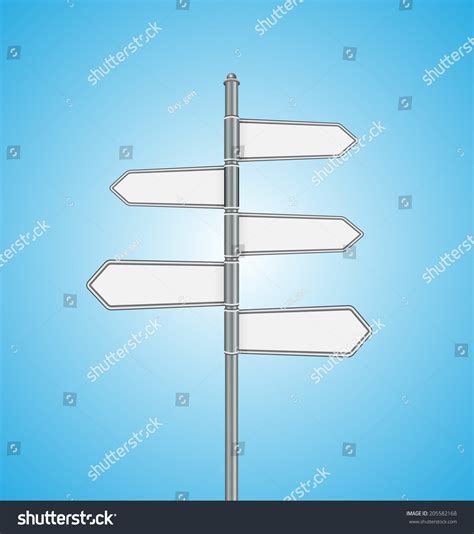 Blank Road Sign Vector Illustration Stock Vector Royalty Free