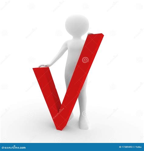 3d Human With Big Positive Symbol Royalty-Free Stock Photography ...