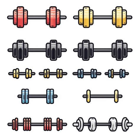 Dumbbell icon gym equipment weightlifting symbol bodybuilding minimal ...