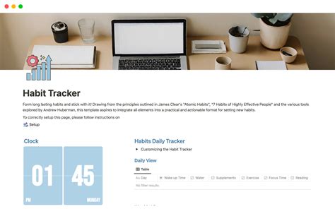 Habit Tracker Atomic Habits Template By ProductiProvisions Notion