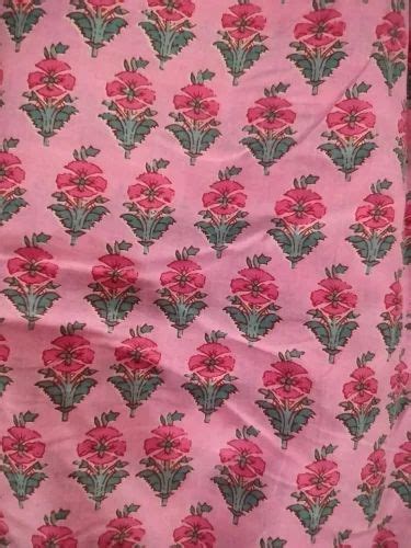 Pink Floral Printed Cotton Fabric At Rs 75 Meter Printed Cotton