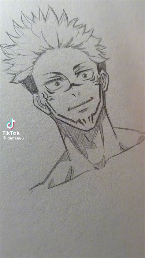Sukuna Drawing Step by Step
