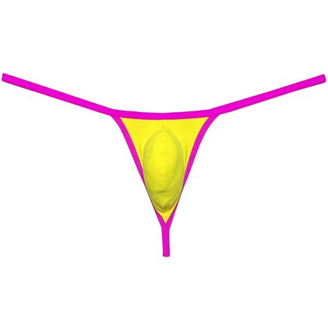 Botmois Men Solid Spandex Bikini Thong Male Pouch Tangas Underwear T Back Jockstrap T Back