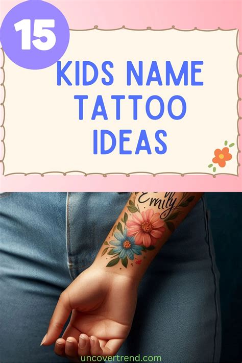 15 Heartwarming Kids Name Tattoos To Cherish Forever