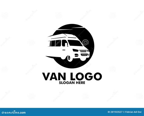 van logo vector template isolated  white background stock vector