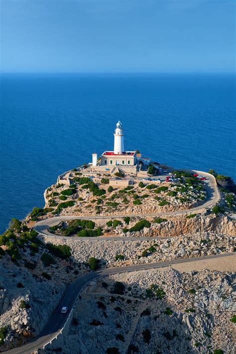 Lighthouse At Cap De Formentor On Majorca While Sunset Stock Image