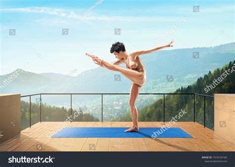 Beautiful Naked Woman Practicing Yoga Poses Stock Photo Shutterstock
