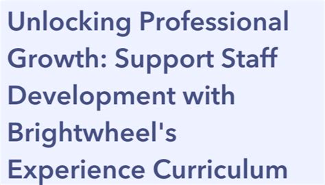 Unlocking Professional Growth