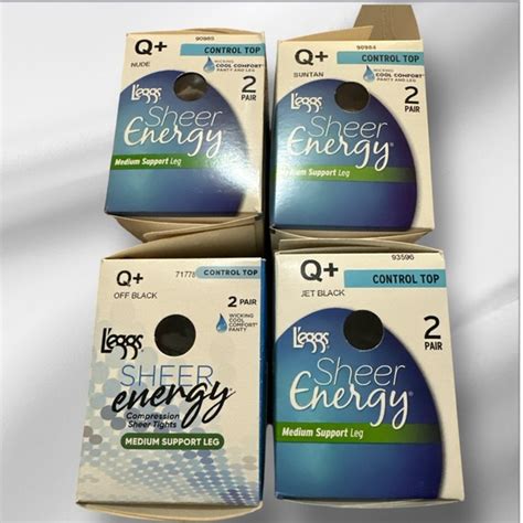 Leggs Accessories Leggs Open Box Pairs Pantyhose Size Queen Black Off Black Suntan Nude