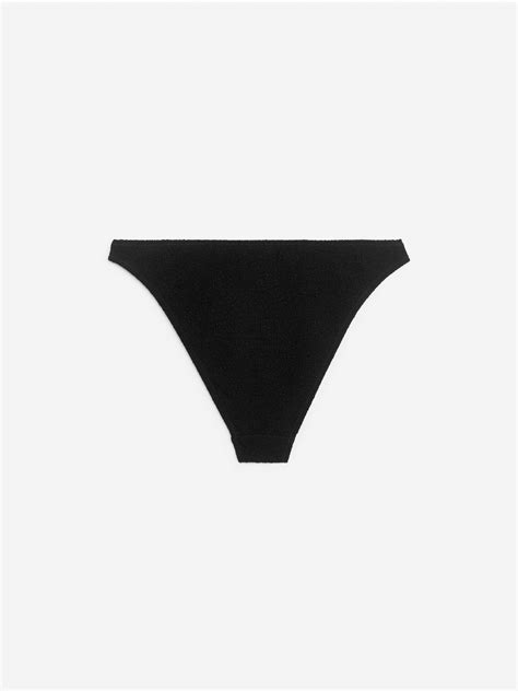 High Waist Textured Bikini Briefs Black Women Arket Gb
