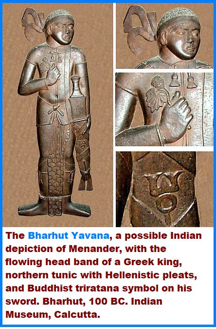greek asia menander  king  india