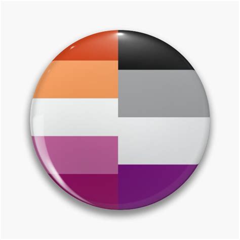 Lesbian And Asexual Flag Pin For Sale By Luvscreen Redbubble
