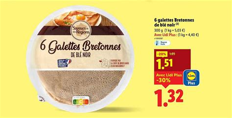 promo  galettes bretonnes de ble noir chez lidl cataloguefr