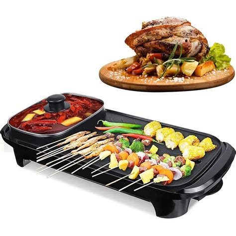 W Electric Grill With Hot Pot Grill Temperature Contral Indoor