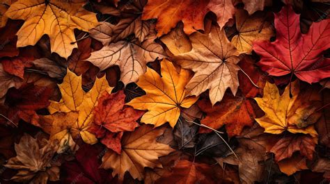 premium photo autumn leaves wallpaper  orange  brown colors