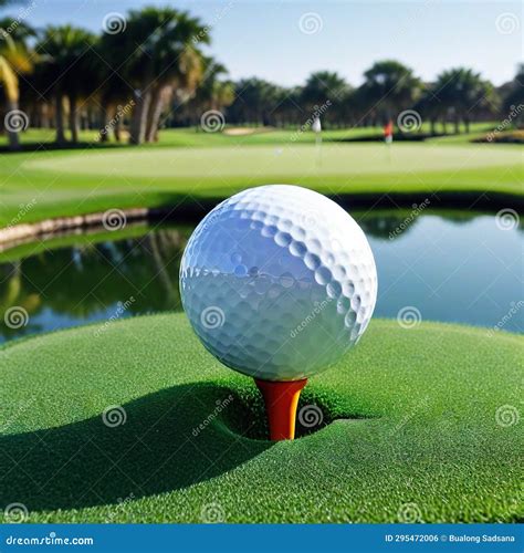 Golf ball close Hand stock illustration. Illustration of luxury - 295472006