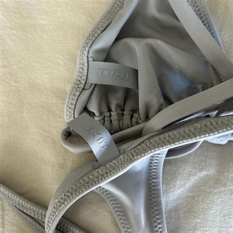Skims Grey Bikini Set Thong Bottoms US Depop