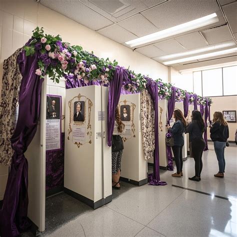 sleek  efficient modern voting station design premium ai generated