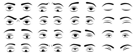 cartoon eyes   expressions  vector art  vecteezy
