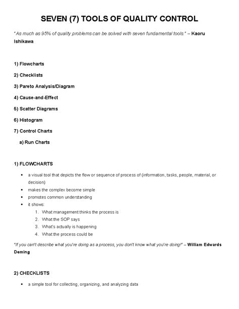 tools  quality control   tools  quality control