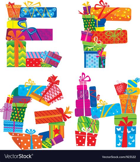 efgh english alphabet royalty  vector image