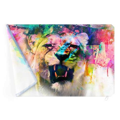 Tableau Acoustique Interchangeable Street Art Lionne