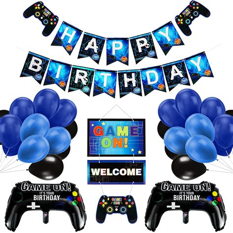 Buy Video Game Party Supplies, Birthday Decorations for Boys, Gaming