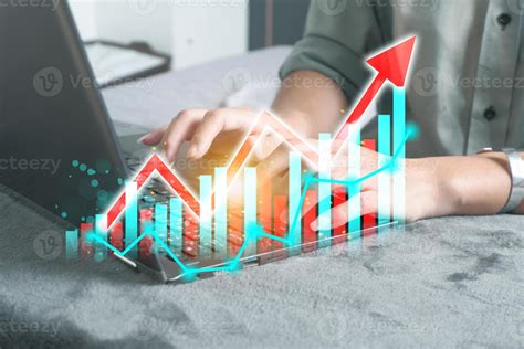 Concept stock return investment technology. business growth plan with