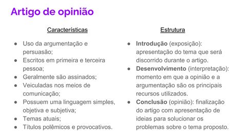 Genero Textual Artigo De Opinião - Apresentação dos gêneros textuais artigo de opinião, reportagem ...