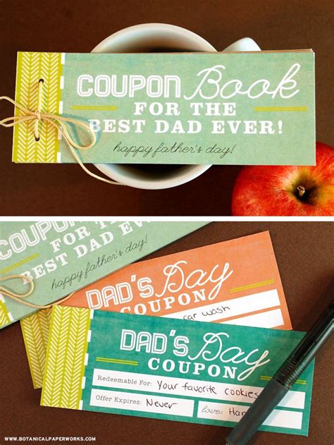 Free Printable Fathers Day Coupon Book