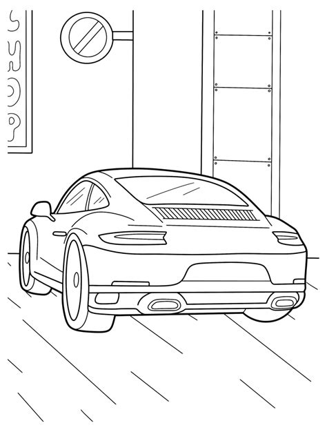 Раскраска - Легковые автомобили - Porsche Taycan | MirChild